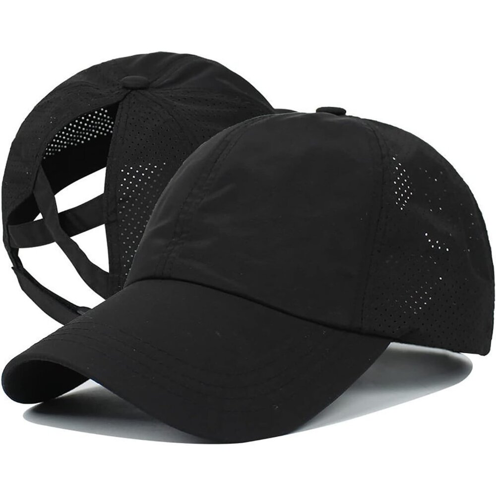 Ponytail Hat for Womens, Quick Drying Mesh Ponytail Hole Baseball Cap Sport Sun